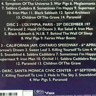 2-9	Fairies Wear Boots -L'Olympia, Paris - 20th December 1970-Black Sabbath ‎– Masters Of Reality 1970-75 Th