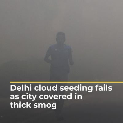 Delhi cloud seeding fails as city covered in thick smog | AJ#shorts