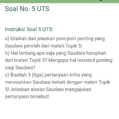 MOH KOSIM ( JAWABAN UTS EKONOMI KEUANGAN DAERAH SOAL 5 )