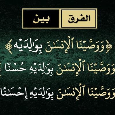 الحلقة 05: الفرق بين (ووصينا الانسان بوالديه إحسانا) (ووصينا الانسان بوالديه حسنا)