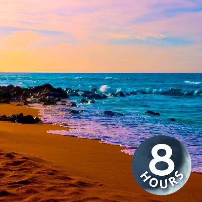 Meeresrauschen für den Schlaf | Weißes Rauschen der Wellen am Strand (8 Stunden)