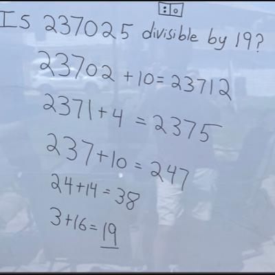 You can prove a divisibility rule for 19