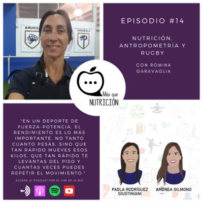 Más que Nutrición - Episodio #14 - Romina Garavaglia - Nutrición, antropometría y rugby.