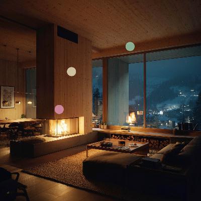 暖炉のはぜる音 | 寒い夜のぬくもりの部屋