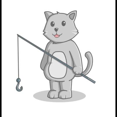 Mr Cat goes fishing! 猫先生钓鱼。