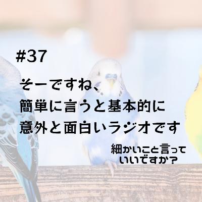 #37 そーですね、簡単に言うと基本的に意外と面白いラジオです