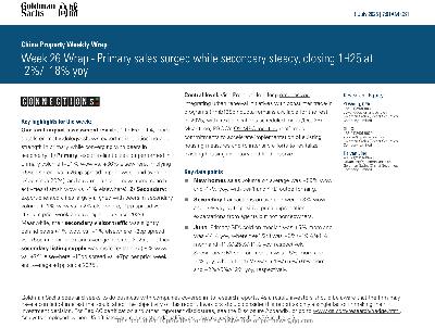 Goldman Sachs: China Property at "Cycle Trough" - Historic Investment Opportunity?