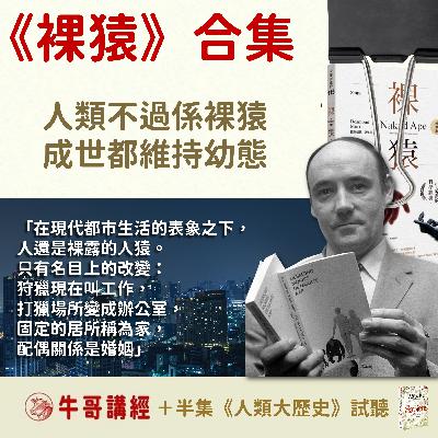 【《裸猿》合集】動物學家：人類不過係裸猿，成世都維持幼態——「在現代都市生活的表象之下，人還是裸露的人猿。只有名目上的改變：狩獵現在叫工作，打獵場所變成辦公室，固定的居所稱為家，配偶關係是婚姻」