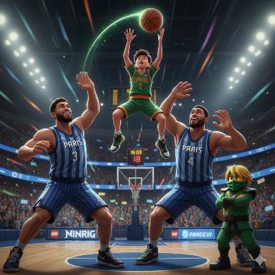נינג'ה גו וטומי נגד פריז בכדורסל 🏀🇫🇷