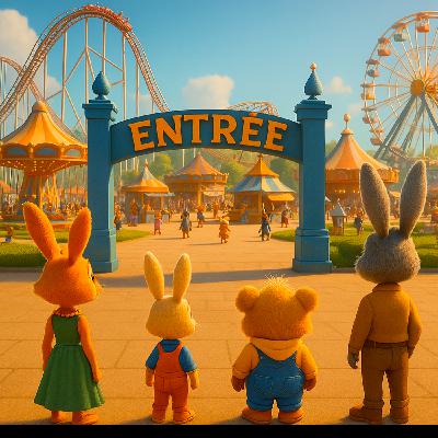 Petit Lapin au parc d'attractions Petit Lapin au parc d'attractions