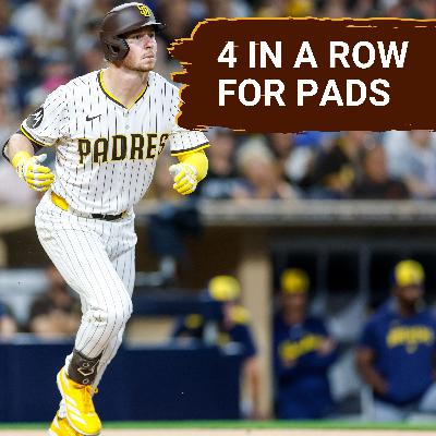 PADRES POSTCAST: PADS HIT 3 HR’S, Randy VASQUEZ + BULLPEN SHUT OUT Milwaukee. Brewers 7-0 @San Diego