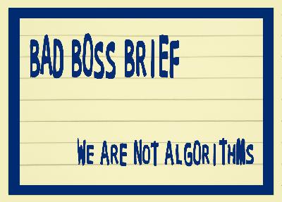We Are Not Algorithms | BBB – 77