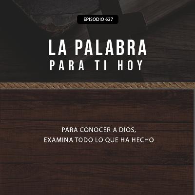 627: Para conocer a Dios, examina lo que ha hecho