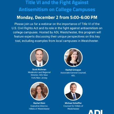 From the Frontlines: How Does Title VI Combat Antisemitism? From the Frontlines: How Does Title VI Combat Antisemitism?