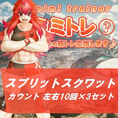 ミミトレ | カルニ | スプリットスクワット（足 左右10回×3セット）