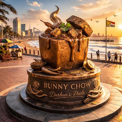 A bunny chow statue in Durban?