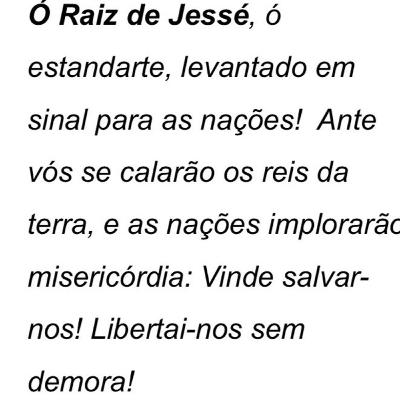 Antífonas da Expectação de Maria 03- Ó Raiz de Jessé