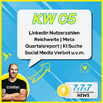 LinkedIn & Meta erreichen Nutzerrekorde - KW05/26 | 7x7x7 LinkedIn & Meta erreichen Nutzerrekorde - KW05/26 | 7x7x7