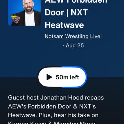 Jonathan Hood on Not Sam Wrestling - 8/25/25 Jonathan Hood on Not Sam Wrestling - 8/25/25