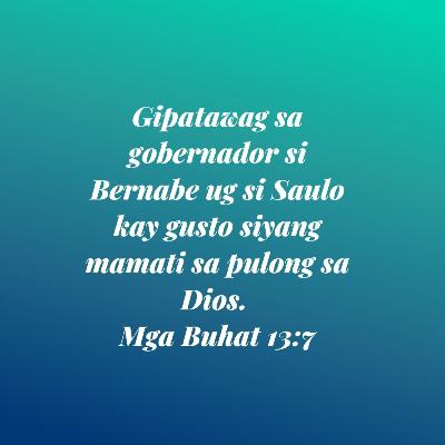 Buhat Kapitulo 13 Ang Pulong sa Dios