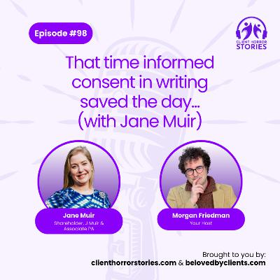 That time informed consent in writing saved the day... (with Jane Muir) That time informed consent in writing saved the day... (with Jane Muir)