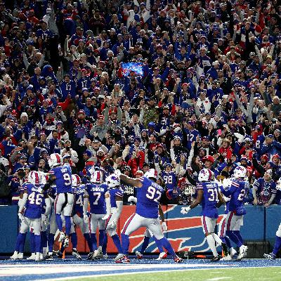 Bills fans ahead of Sunday's Bills-Chiefs matchup in Orchard Park