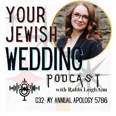 My Annual Apology - 5786 My Annual Apology - 5786