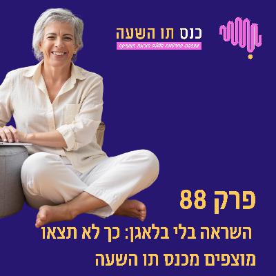 פרק 88 - השראה בלי בלאגן: כך לא תצאו מוצפים מכנס תו השעה