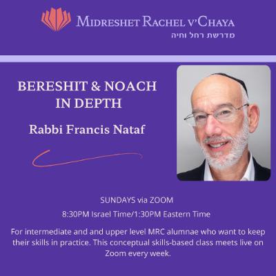 Bereshit & Noach In-Depth - Rabbi Nataf 12 Bereshit & Noach In-Depth - Rabbi Nataf 12