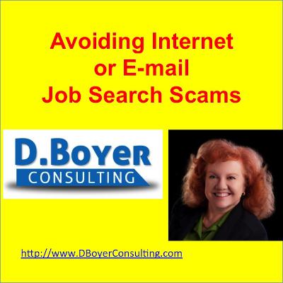Avoiding Internet or Email Job Search Scams
