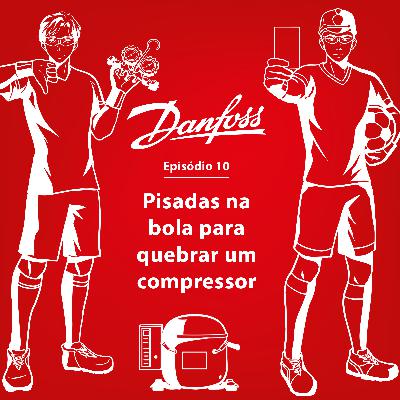 Pisadas na bola para quebrar um compressor