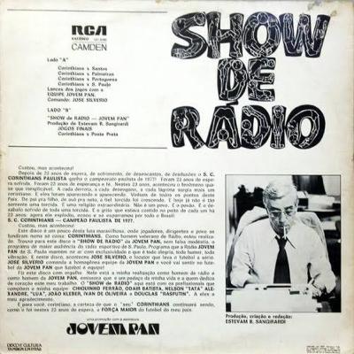 Corinthians campeão paulista de 1977: Show de Rádio da Jovem Pan #16