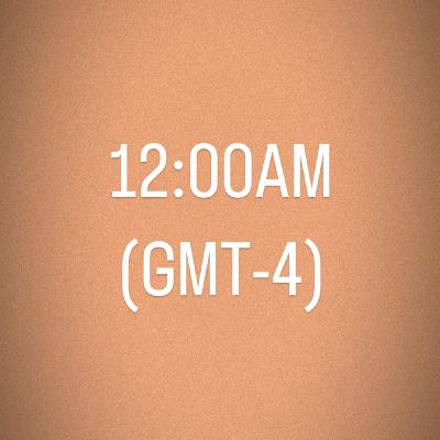 Hora - 12.00AM (GMT-4)