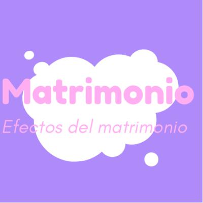 Derecho de Familia - Efectos del matrimonio