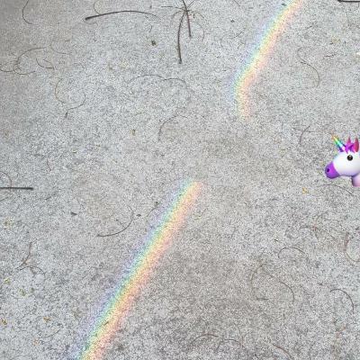 Como o arco-íris apareceu no chão da escola? Como o arco-íris apareceu no chão da escola?