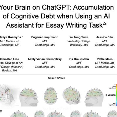 Your Brain on ChatGPT: Accumulation of Cognitive Debt When Using an AI Assistant for Essay Writing Task Your Brain on ChatGPT: Accumulation of Cognitive Debt When Using an AI Assistant for Essay Writing Task