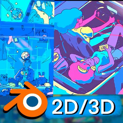 Comment Dedouze fait de l'animation 2D/3D sur Blender | avec Andry • Dédouze