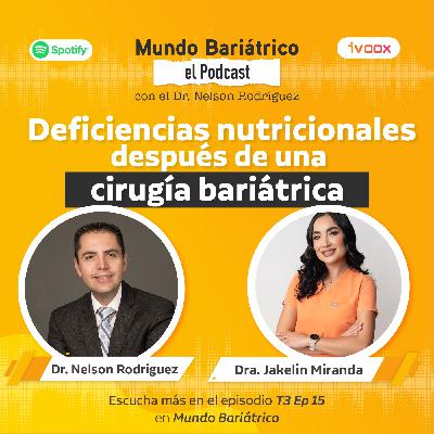 Mundo Bariátrico "Deficiencias nutricionales después de una cirugía bariátrica" T3 EP 15