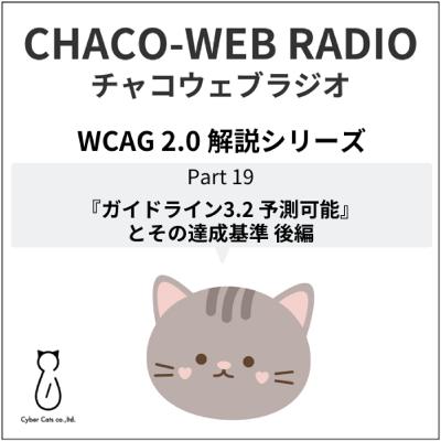 #37 WCAG 2.0 解説シリーズPart19「『ガイドライン3.2 予測可能』とその達成基準 後編」