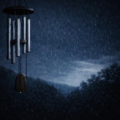 8 Hours of Steady Rain for Deep Sleep | Soft Wind Chimes
