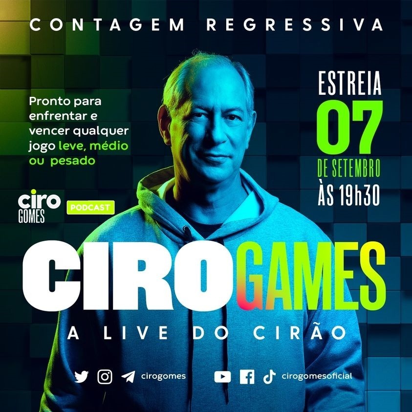 CIRO GAMES | 07/09/2021 com Tico Santa Cruz, Luiz Henrique Mandetta e Randolfe Rodrigues CIRO GAMES | 07/09/2021 com Tico Santa Cruz, Luiz Henrique Mandetta e Randolfe Rodrigues