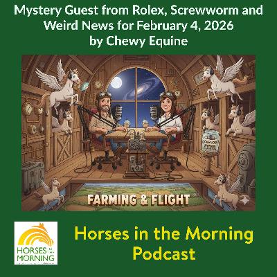 Mystery Guest from Rolex, Screwworm and Weird News for February 4, 2026 by Chewy Equine Mystery Guest from Rolex, Screwworm and Weird News for February 4, 2026 by Chewy Equine