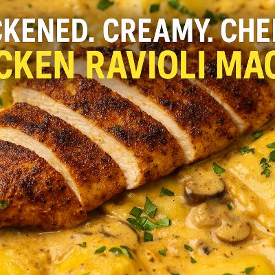Restaurant-Style Blackened Chicken Ravioli at Home! 🍝💖