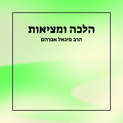 הלכה ומציאות - שיעור 4