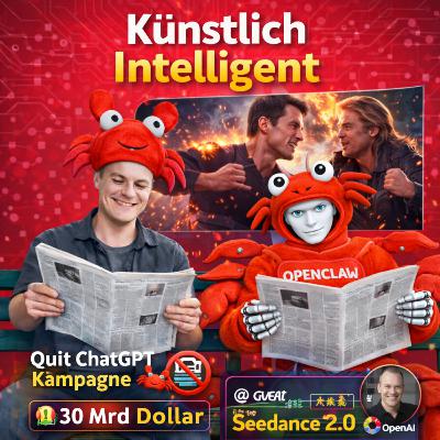 OpenAI holt OpenClaw Erfinder Peter Steinberger an Board | Rufmord Kampagne von KI Agent | Kampagne gegen ChatGPT gestartet | Anthropic sammelt 30 Mrd ein | Seedance 2.0 gegen Disney | Manus Update