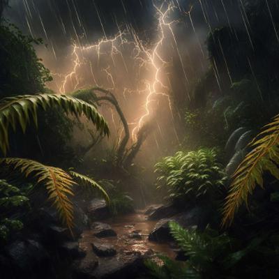 đŠī¸ Calming rainforest ambiance: Heavy rain and thunder for relaxation đŠī¸ Calming rainforest ambiance: Heavy rain and thunder for relaxation
