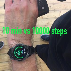 10 min Vs 10000 steps