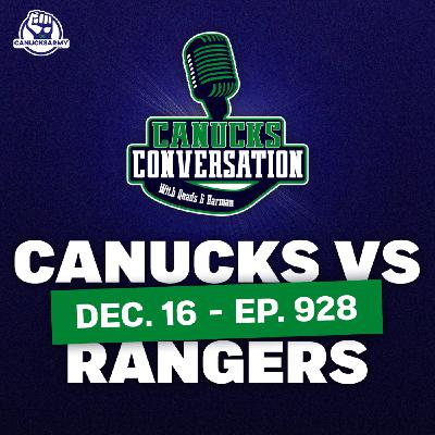 Dec. 16: Canucks take on JT Miller and the Rangers (ep. 928) Dec. 16: Canucks take on JT Miller and the Rangers (ep. 928)