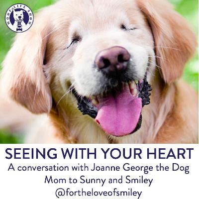 Seeing with your Heart - A conversation with Joanne George the Dog Mom to Sunny and Smiley –who are both rescued blind pups turned therapy dogs