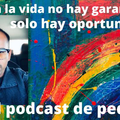 EN LA VIDA NO HAY GARANTIA SOLO HAY OPORTUNIDADES/ PEDRO GONZALEZ